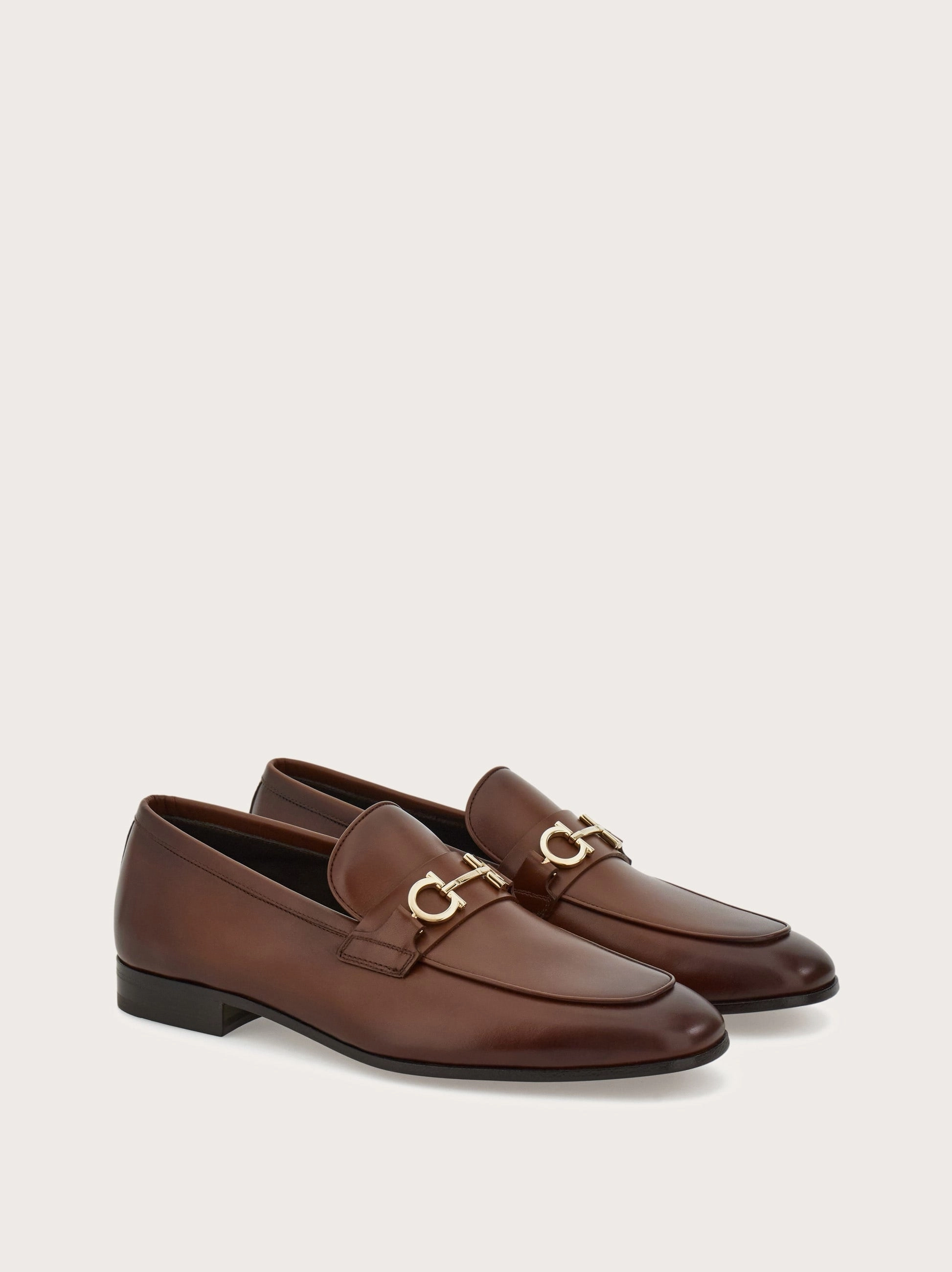 029268 7789772E BROWN FERRAGAMO MEN SHOES Walking Loafers