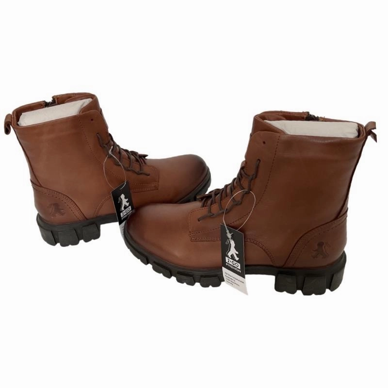 2 GO FASHION Damen Boots 8088-503-39 Leder Brandy Stiefel Biker