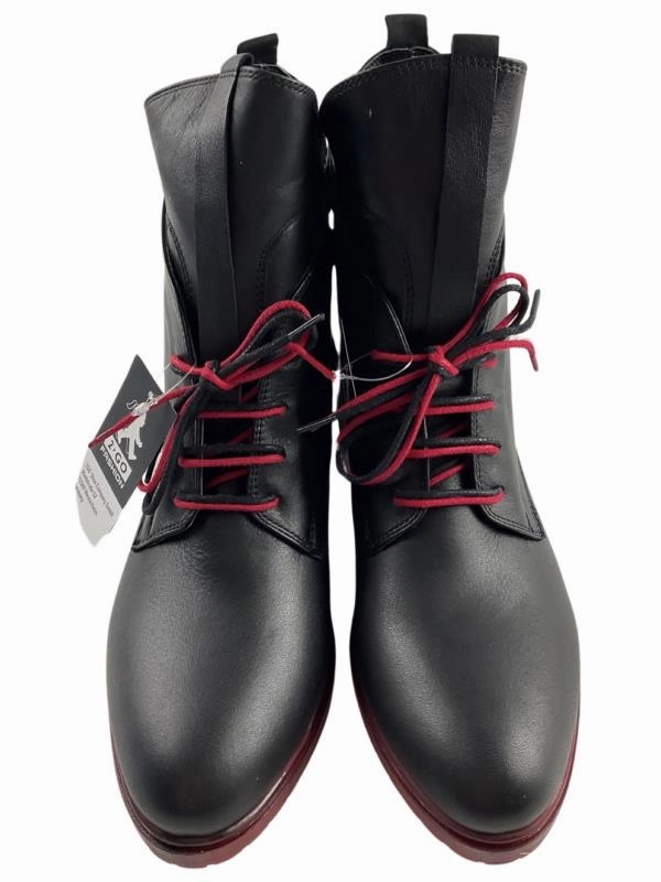 2GO  Fashion Damen Stiefeletten 8061-501-9  Schwarz/Rot Fashion Ankle Boots With Jeans