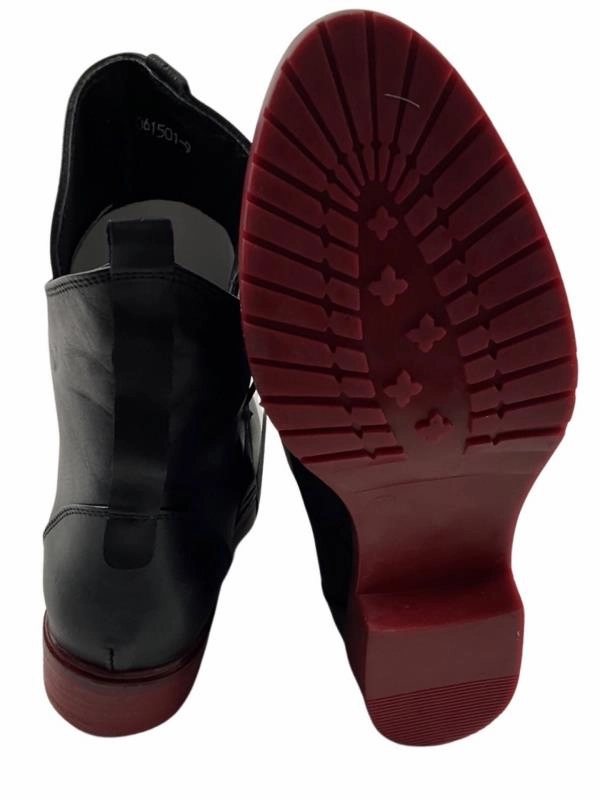 Flat Ankle Boots 2GO  Fashion Damen Stiefeletten 8061-501-9  Schwarz/Rot