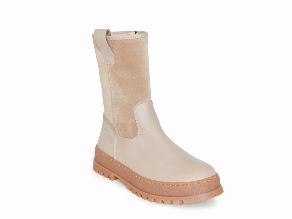 3814A halbhoher Stiefel mit Wollfutt Stiefel Größer Machen