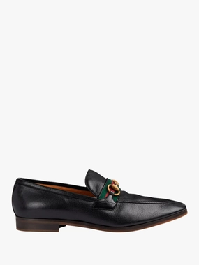 759473 AACOT 1084 BLACK GUCCI MEN SHOES Loafers Heels