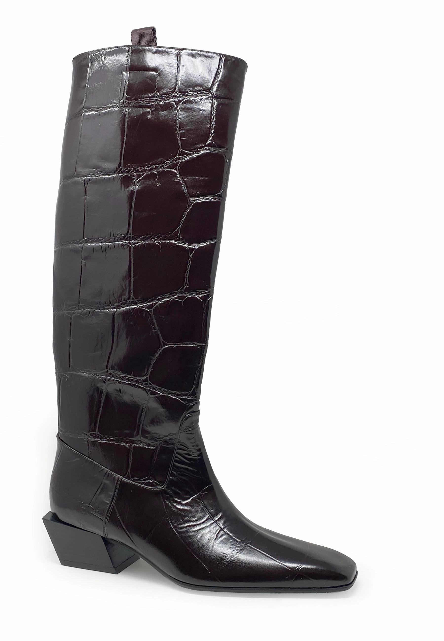 8263 Langschaft Boot |Testa Di Moro Kroko Stiefel Duo Tex
