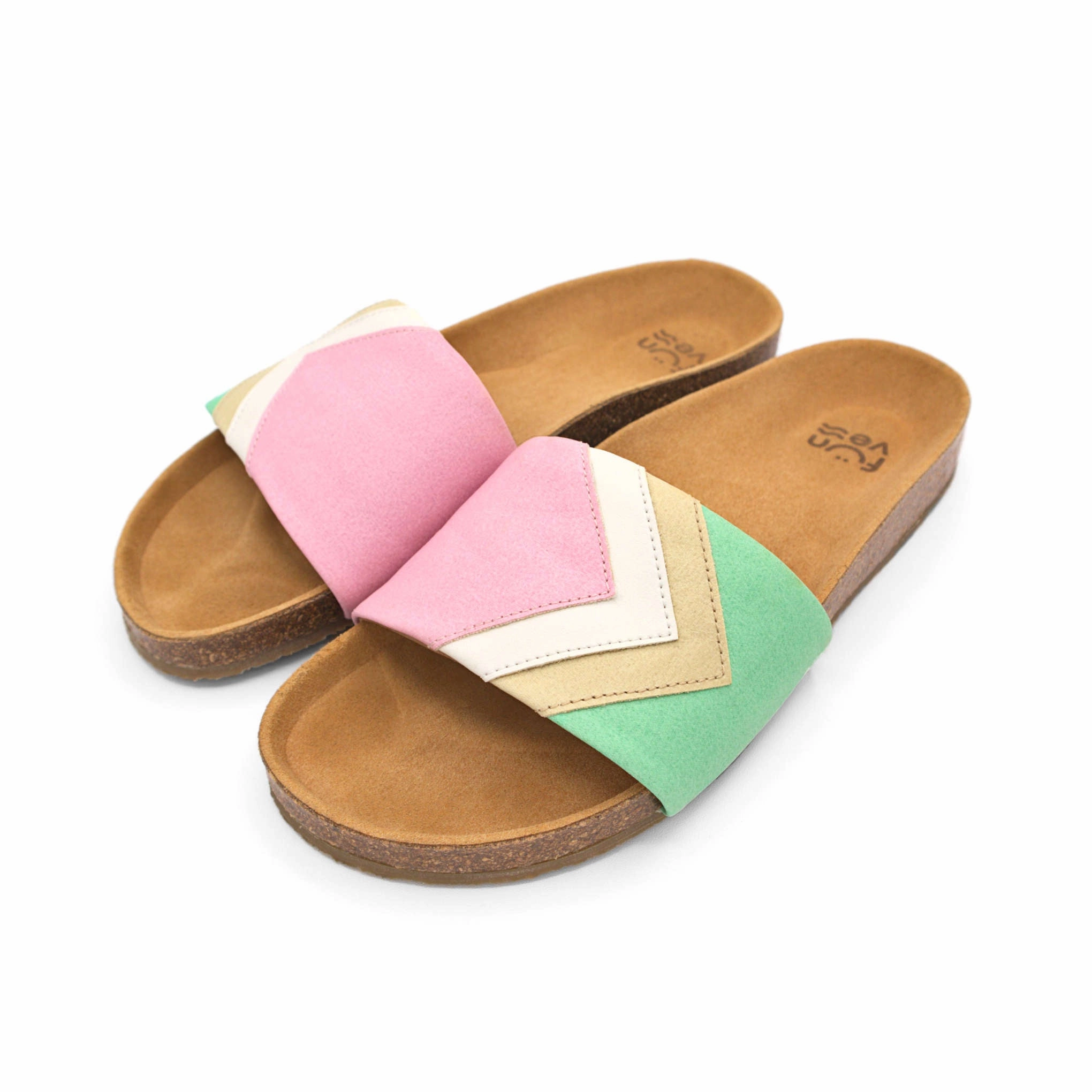 Ecco Kana Sandalen 'STRAWBERRY' - Rosa Sandalen in Erdbeerpink, Wei, Nude, Mint - vegan