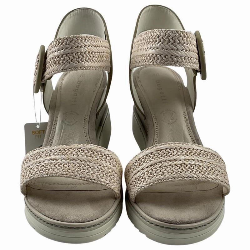 Sandalen 4 Cm Bugatti Damen Sandalen 411-A2P83-6955-5272 Beige/Hellgrn