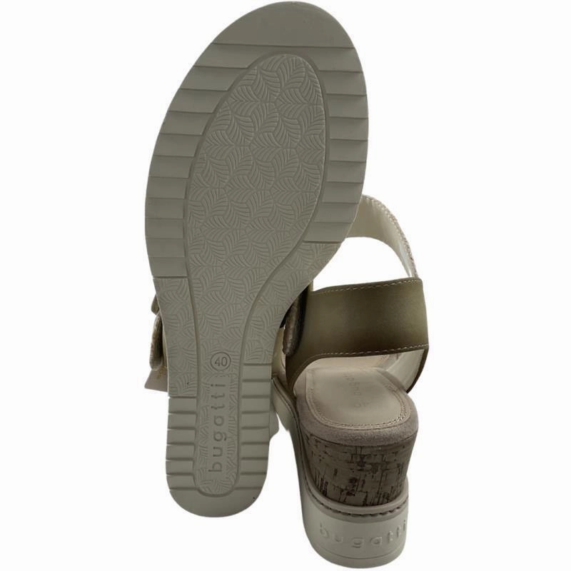 Sandalen Von Bugatti Bugatti Damen Sandalen 411-A2P83-6955-5272 Beige/Hellgrn