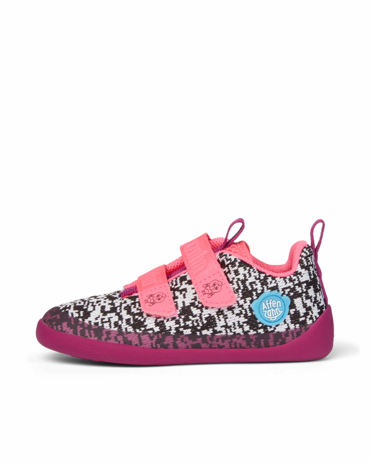 Plateau Sneaker Schwarz Lack Affenzahn Flamingo