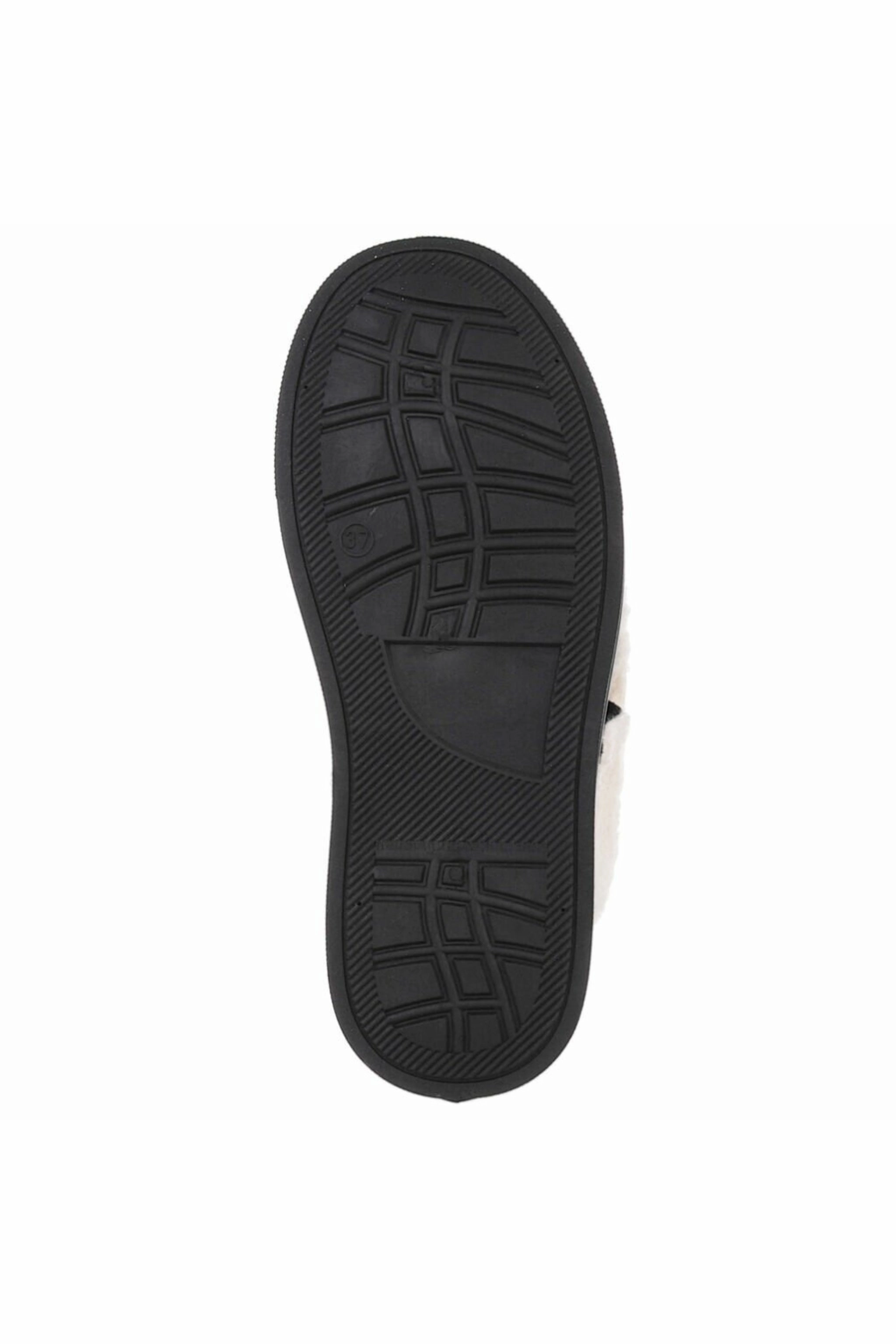 High Plateau Sneaker mit Teddyfell, schwarz Deutsche Sneaker