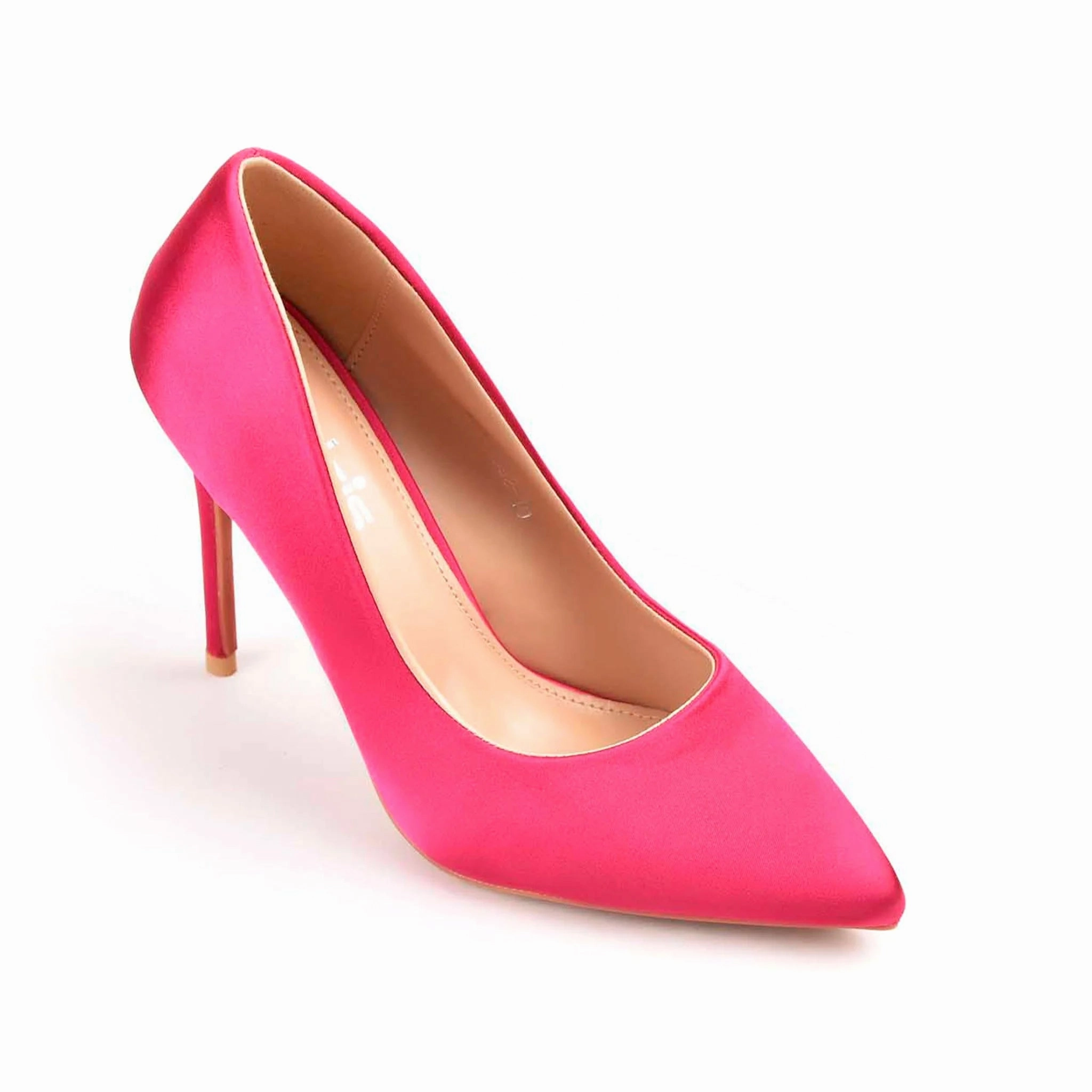 Sound High Heels Make Vibrant Pink Satin High Heel Pumps | 471M-P