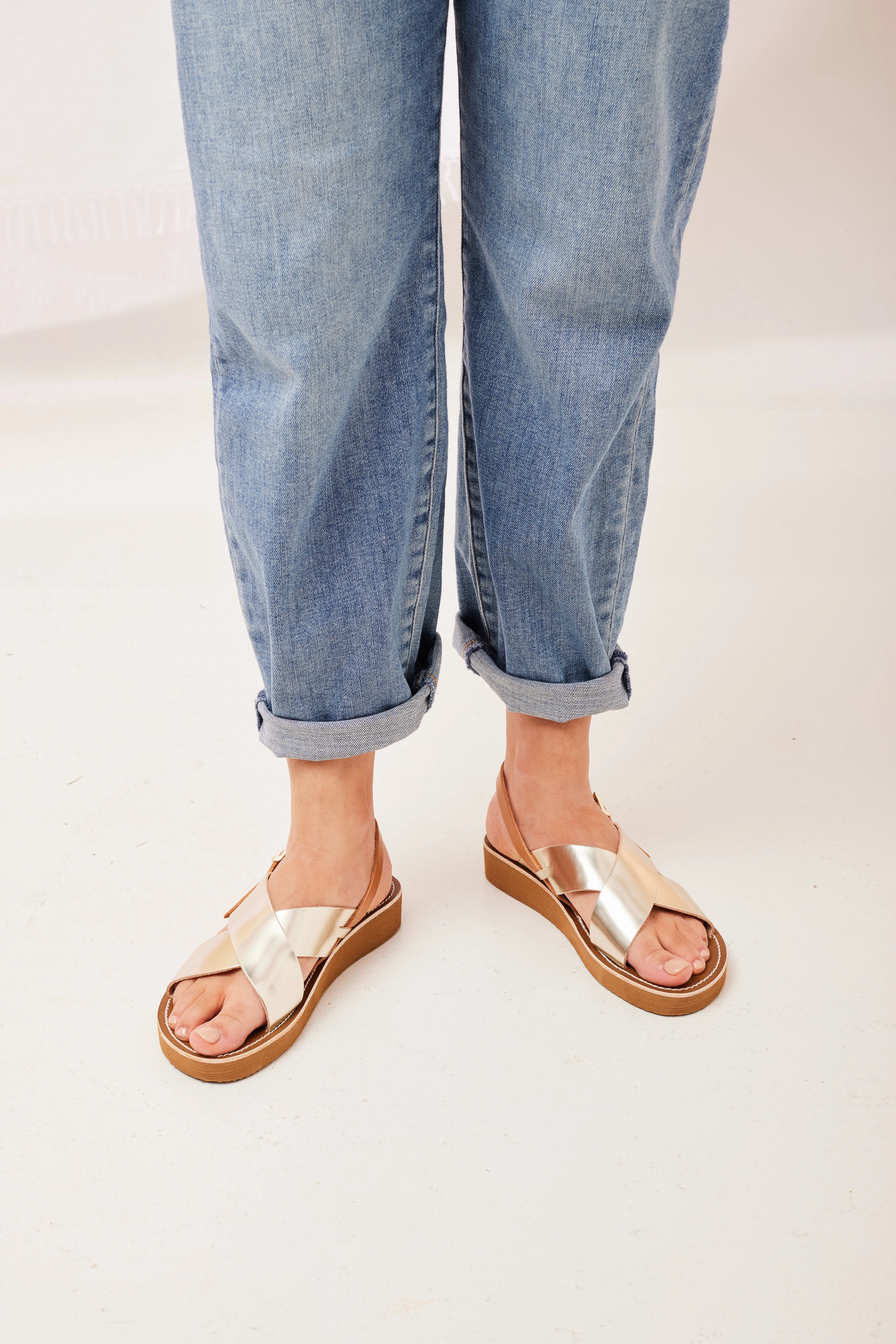 AMELIA Sandalen gold Mexikanische Huarache Sandalen