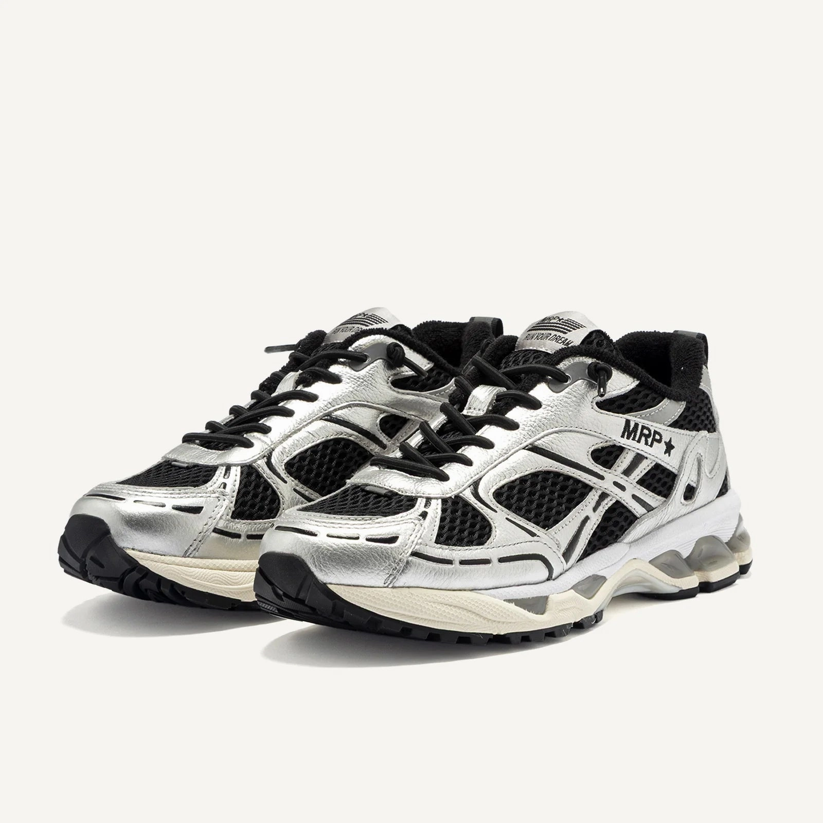 AMSTERDAM Sneaker silver | black Regenfeste Sneaker