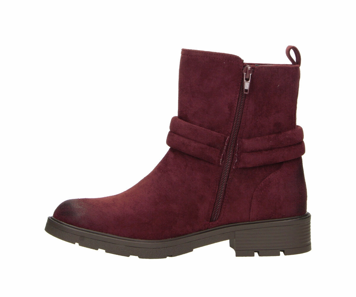 Aneli in Bordeaux textile (MF)  - Damen Stiefelette Street Fashion Ankle Boots