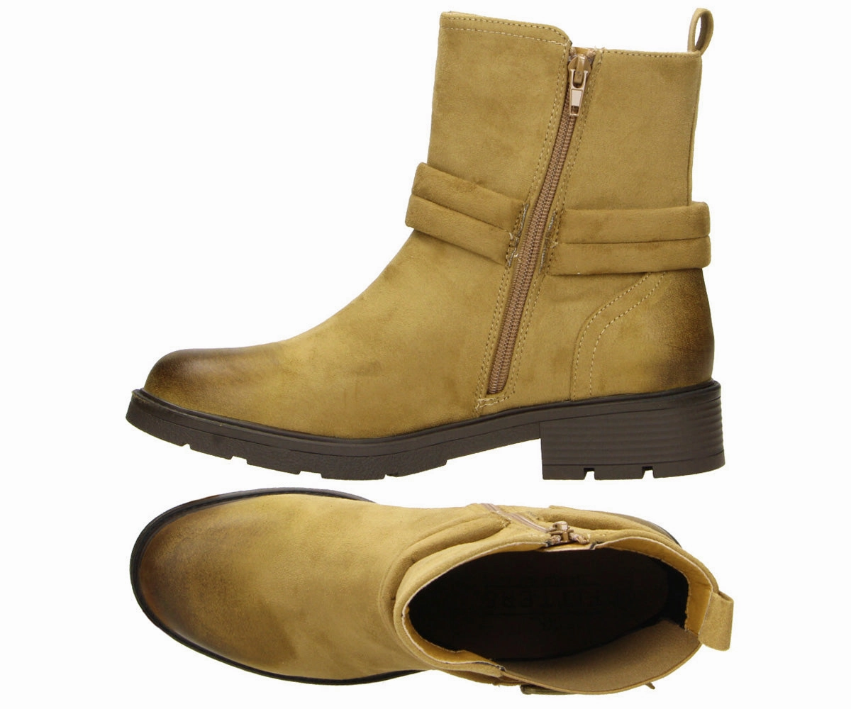 Aneli in Cognac textile (MF)  - Damen Stiefelette Camper Kiara Ankle Boots