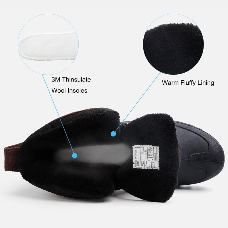 Gabor Snowboot Winterstiefel riemot Herren Winterstiefel Wasserdichte Sohle Braune Schneestiefel