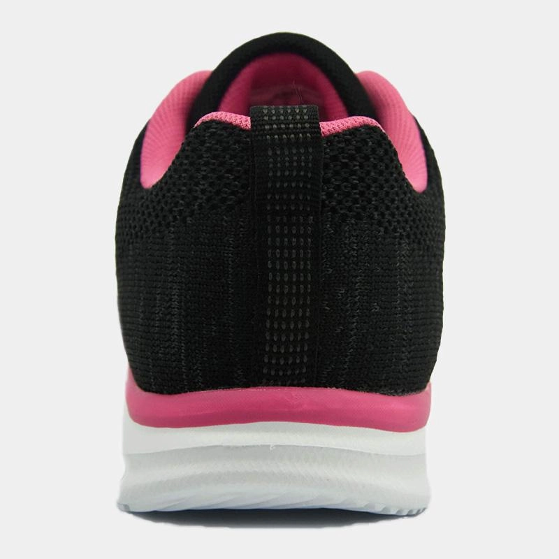 Knixmax Damen Knit Sneaker, Black Rose, Leicht, Running Gym Fitness Sport Walking Schuhe Laufschuhe Außen Hinten Abgelaufen