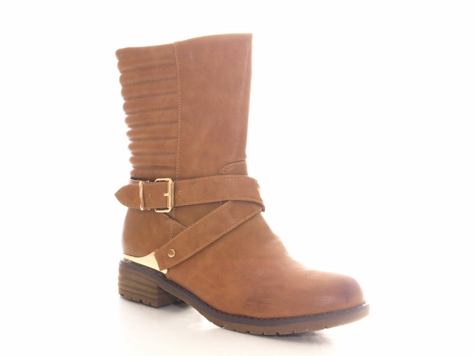 Damen Stiefeletten Biker Boots Outdoor Winterboots warm gefttert Camel # 592 Safe Donovan Sicherheitsschuhe