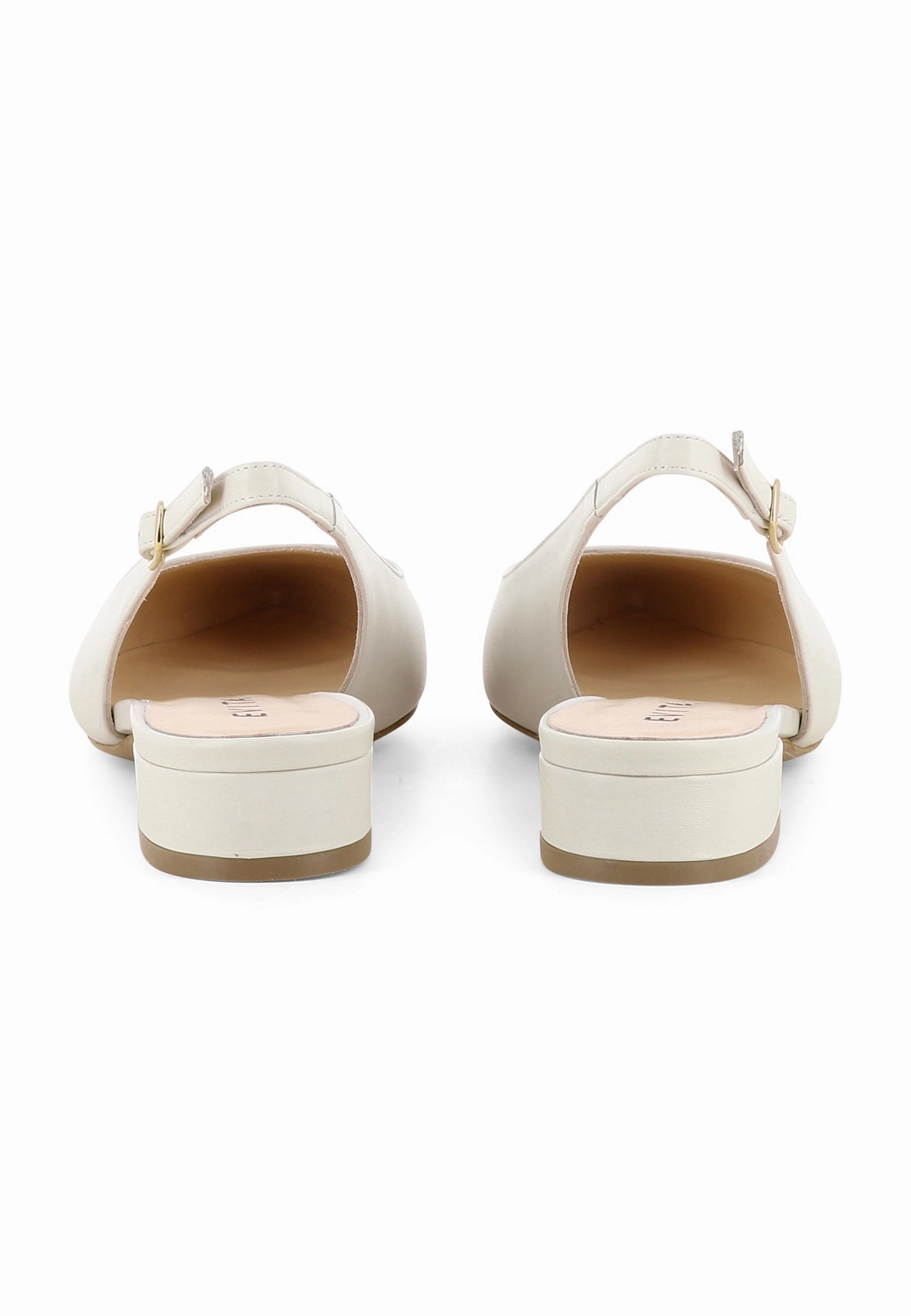 FRANCA Damen Sling Pumps  -  Glattleder Cremewei Five Fingers Laufschuhe