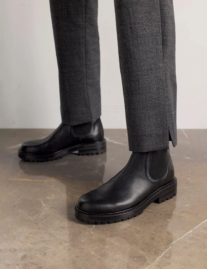 Stiefel Kettensäge Angulus - Chelsea Boot with Elastic Glattleder