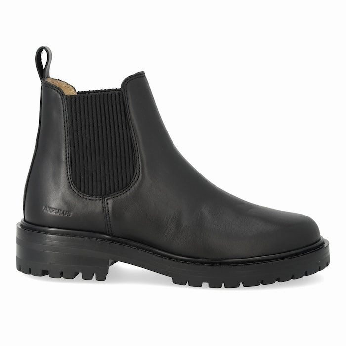 Angulus - Chelsea Boot with Elastic Glattleder Stiefel Eckige Zehenpartie