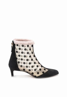 Fella Ankle Boots Ankle Boots aus gepunktetem Mesh in Schwarz