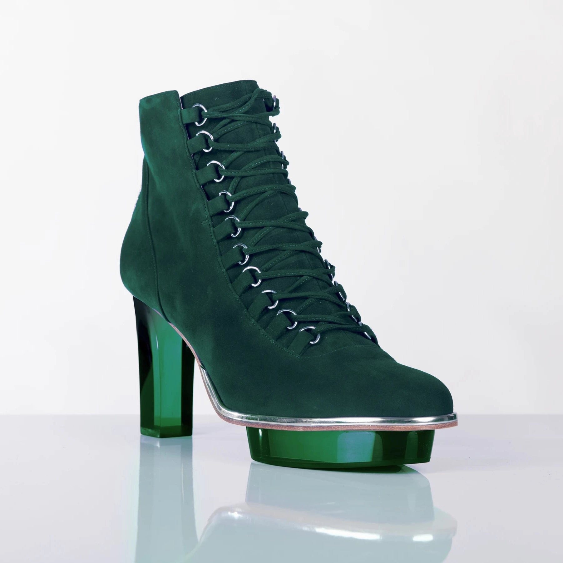 SMARAGDIS grne Closetoes Stiefeletten Ankle Boots Chelsea