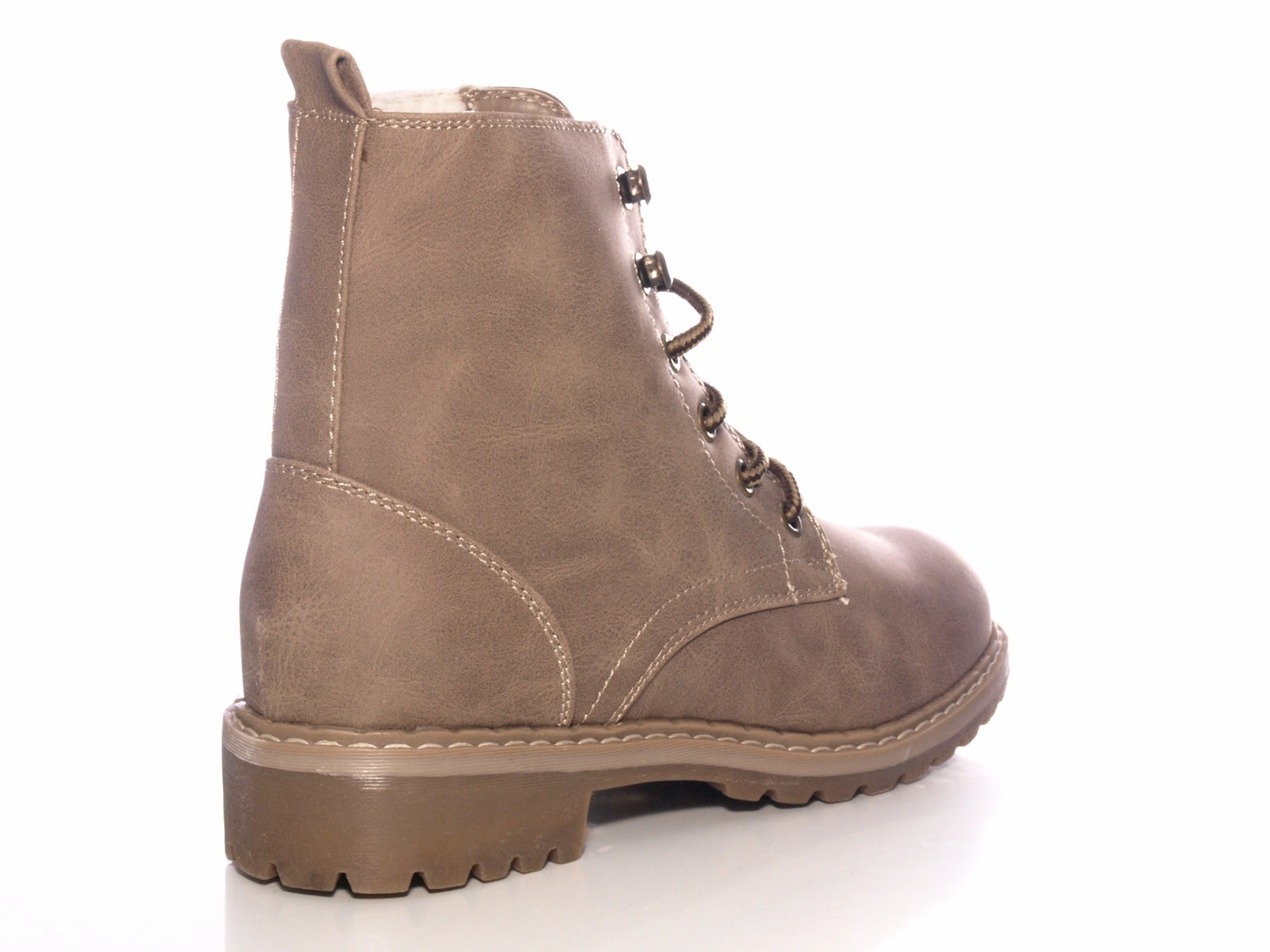 Ankle Boots Stiefeletten Reißverschluß Gr.34-52 Niedriger Absatz Damen Stiefeletten Schnrr Boots Outdoor Winterboots warm gefttert Khaki # 607