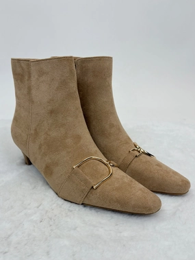 Stiefeletten Wildlederoptik camel/gold, Gr. 36-41 Shearling Lined Ankle Boots