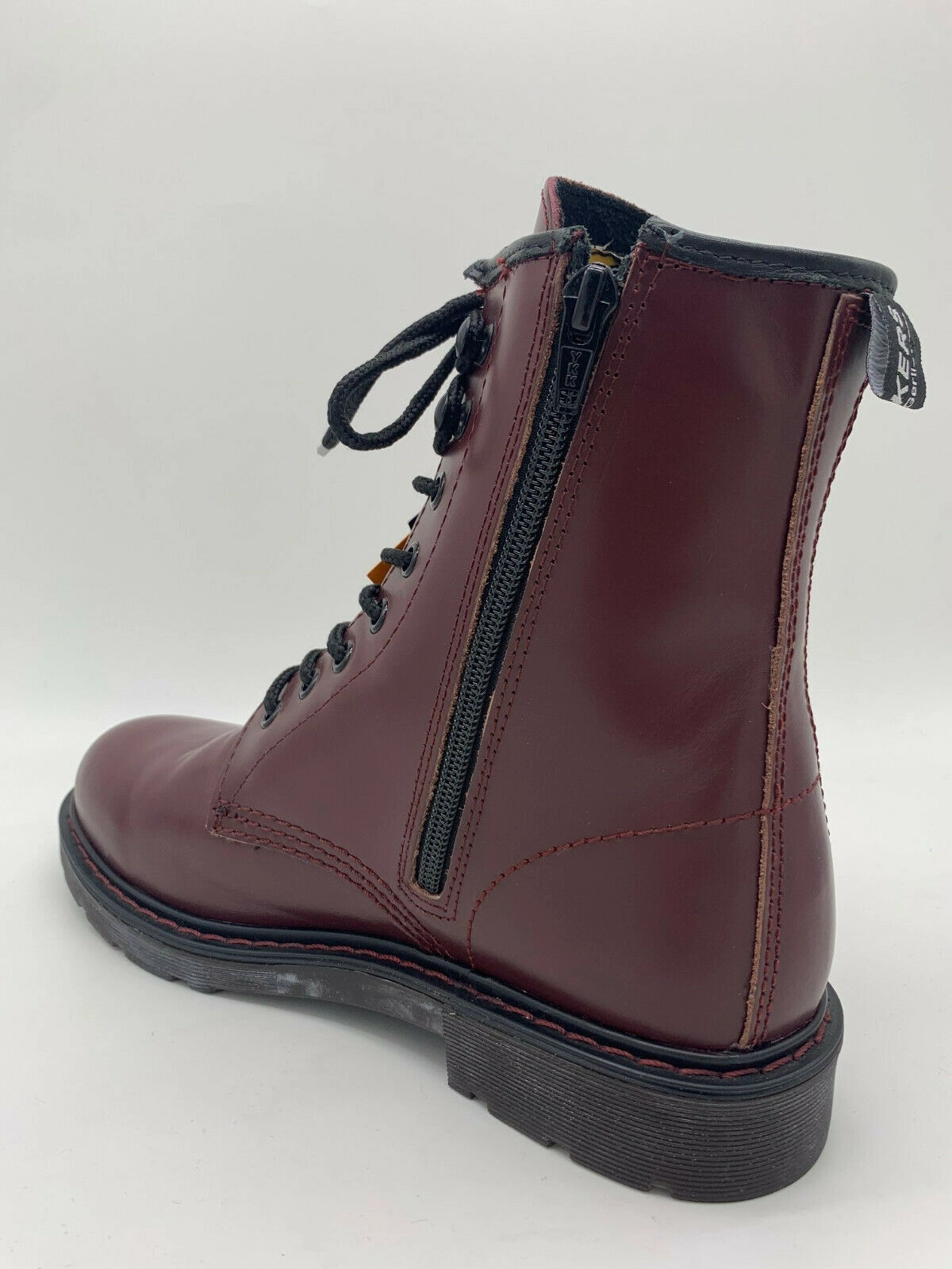 High Heels Und Strapse Dockers by Gerli Damen Stiefelette Burgundy Boots Echtleder Reiverschluss NEU