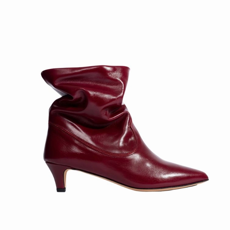 Ankle Boots 5 Cm Absatz Anonymous Copenhagen- Hicha 40 Stiletto Crinkled Pomegranate