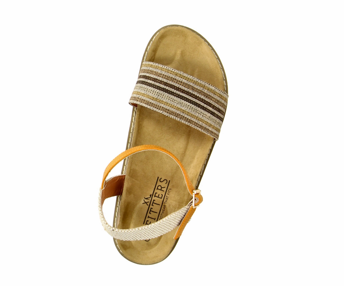 Anouk in Orange - Damen Sandale Sandalen Blockabsatz Breite Füße