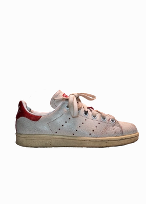 Stan Smith Red Cracked Leather Margiela High Top Sneaker