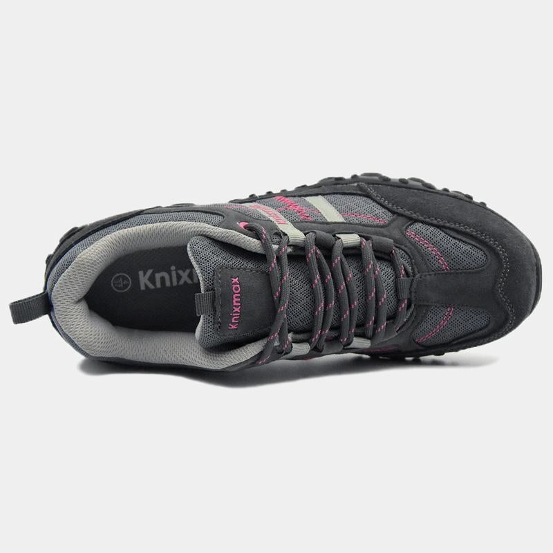 Knixmax Damen Wanderschuhe, Grau, Leichte Zustiegsschuhe, Sportschuhe High Heels Wedges Platform