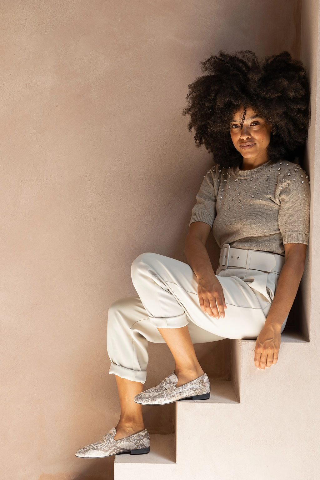 April | Loafer Beige Rubi Shoes Loafers