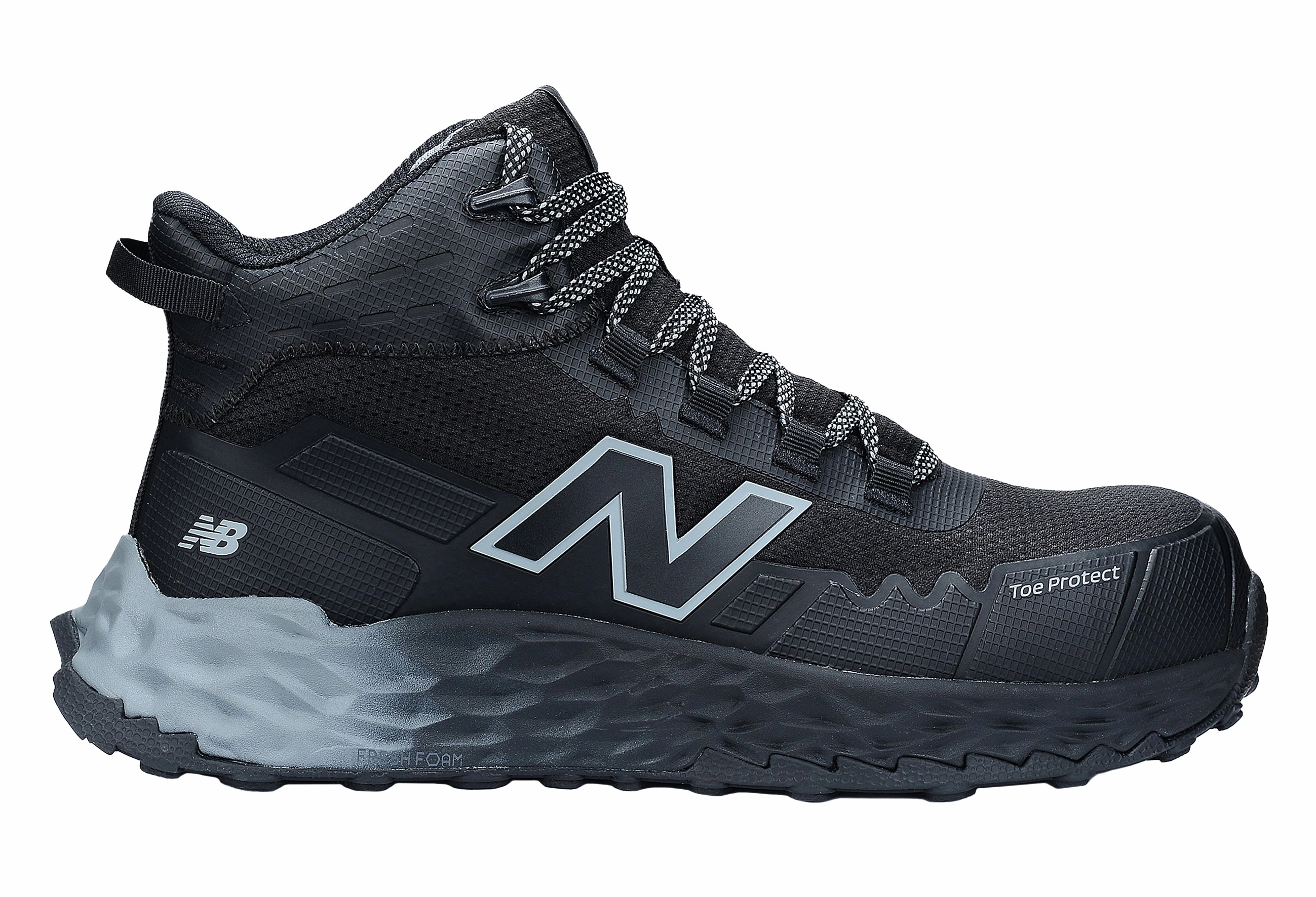 Edv Sicherheitsschuhe S3 New Balance Cremorne Mid, S3 Sicherheitsstiefel ESD HRO FO, schwarz / grau, Weite 2E, EN ISO 20345