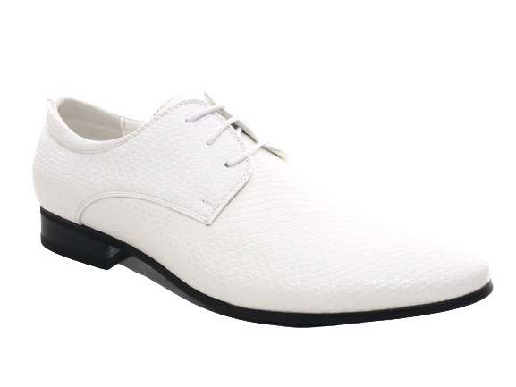 Herren Business Designer Halbschuhe Anzug Schnrr Schuhe Abendschuhe Lack Optik White # 287-72 Sicherheitsschuhe 6930