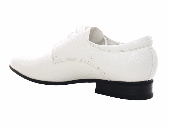 Herren Business Designer Halbschuhe Anzug Schnrr Schuhe Abendschuhe Lack Optik White # 287-72 Sicherheitsschuhe S1elten