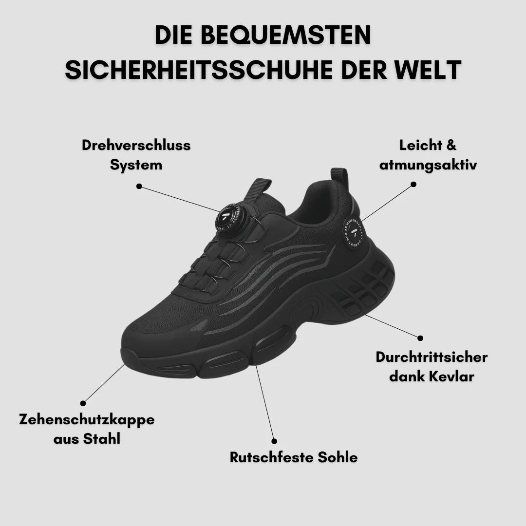 Frank Und Henne Sicherheitsschuhe Arbeitszone SteelFlex S3 Pro Sicherheitsschuhe mit Drehverschluss & Komfortsohle