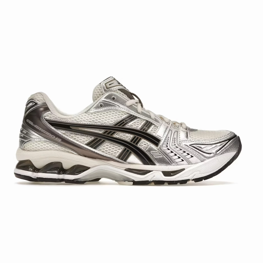 Sneaker Weiß Rosa ASICS Gel-Kayano 14 Cream Black Metallic Plum