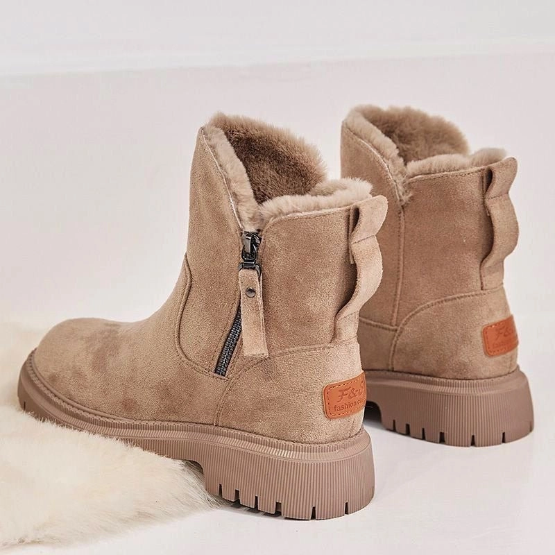 Winterschuhe Damen | Knchelhoch mit Umgeschlagenem Fellrand Avena Winterstiefel