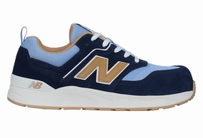 New Balance Elite Lite, Sicherheitsschuh S1P S1 ESD HROe, S1 PL HRO FO SC SR, blau / coffee Lederstiefel Mit Stahlkappe Arbeitsschuhe Fd9214