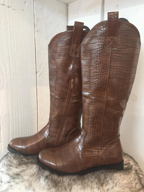 Damen Stiefel braun Schlangenoptik Gr. 37 bis 39 Stiefel Stories