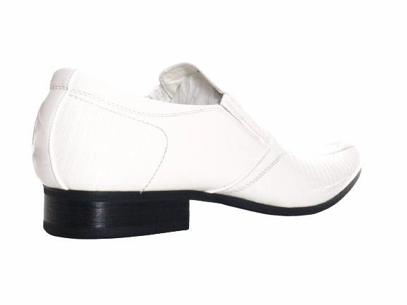 Herren Business Designer Halbschuhe Anzug  Schuhe Abendschuhe Lack Optik White # 157-58 Gewicht Sicherheitsschuhe S3
