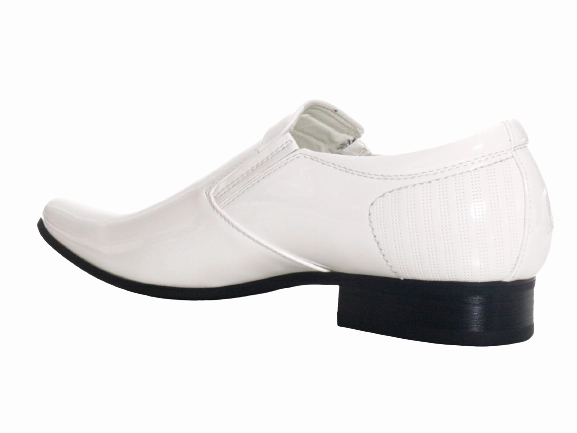 Herren Business Designer Halbschuhe Anzug  Schuhe Abendschuhe Lack Optik White # 157-58 Sicherheitsschuhe Für Den Bau Wien