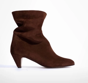 Stiefel Für Dickere Waden Anonymous Copenhagen- Vully Stiletto Calf Suede Chocolate