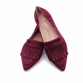 Ballerina Bordeaux Loafers Mit Schnürung