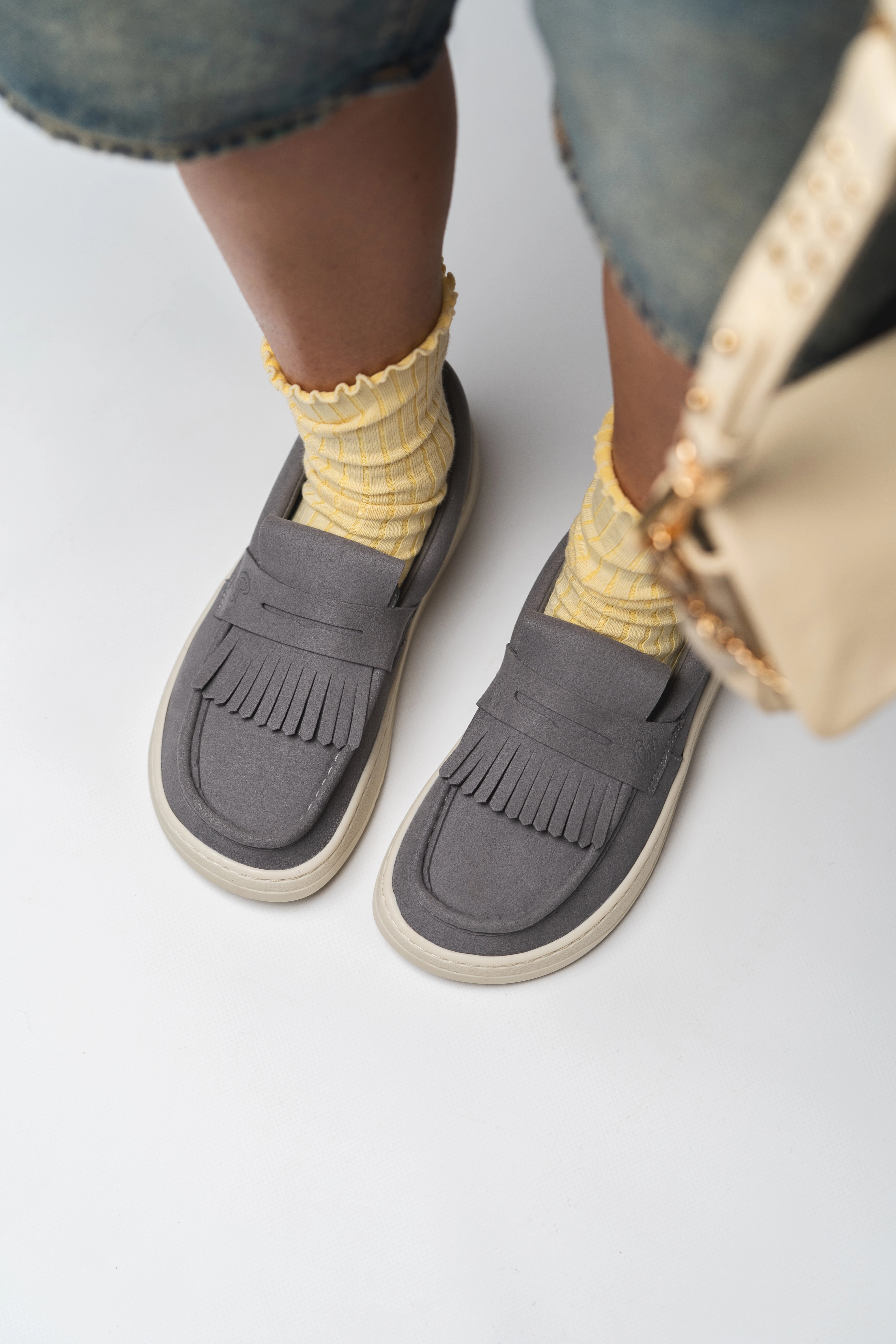 Loafers And Black Socks BAREFOOT LOAFER LUMA SMOKE GREY