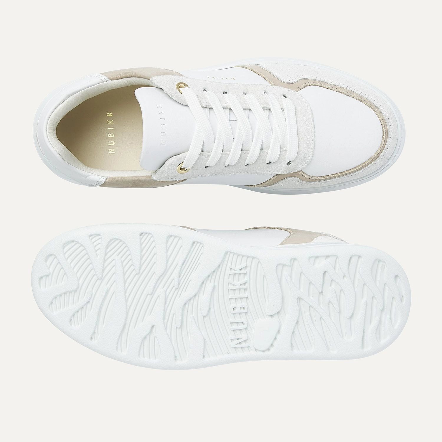 Weisse Sneaker BAYOU PLATFORM SNEAKER WHITE TAUPE