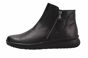 Suede Wedge Ankle Boots Lena  schwarz  Stiefel  L55555