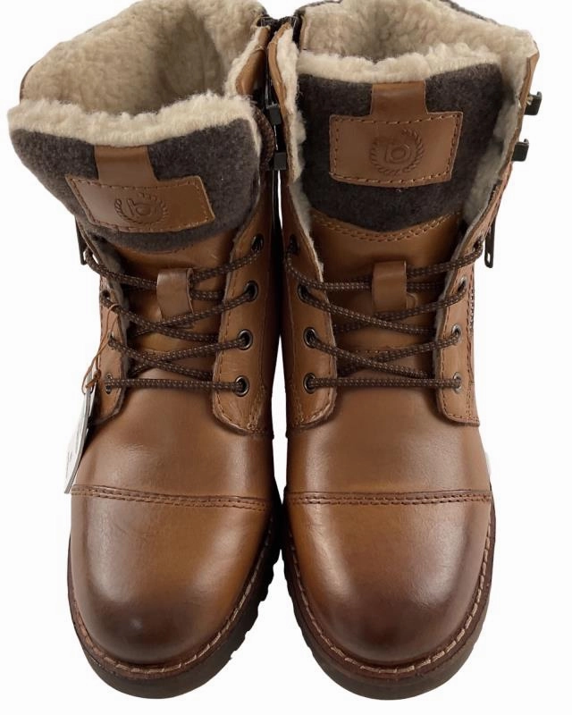 Ankle Boots Mit Zip Und Gummibändern Bugatti Herren Stiefel 321-6115B-1069-6360 Cognac Leder