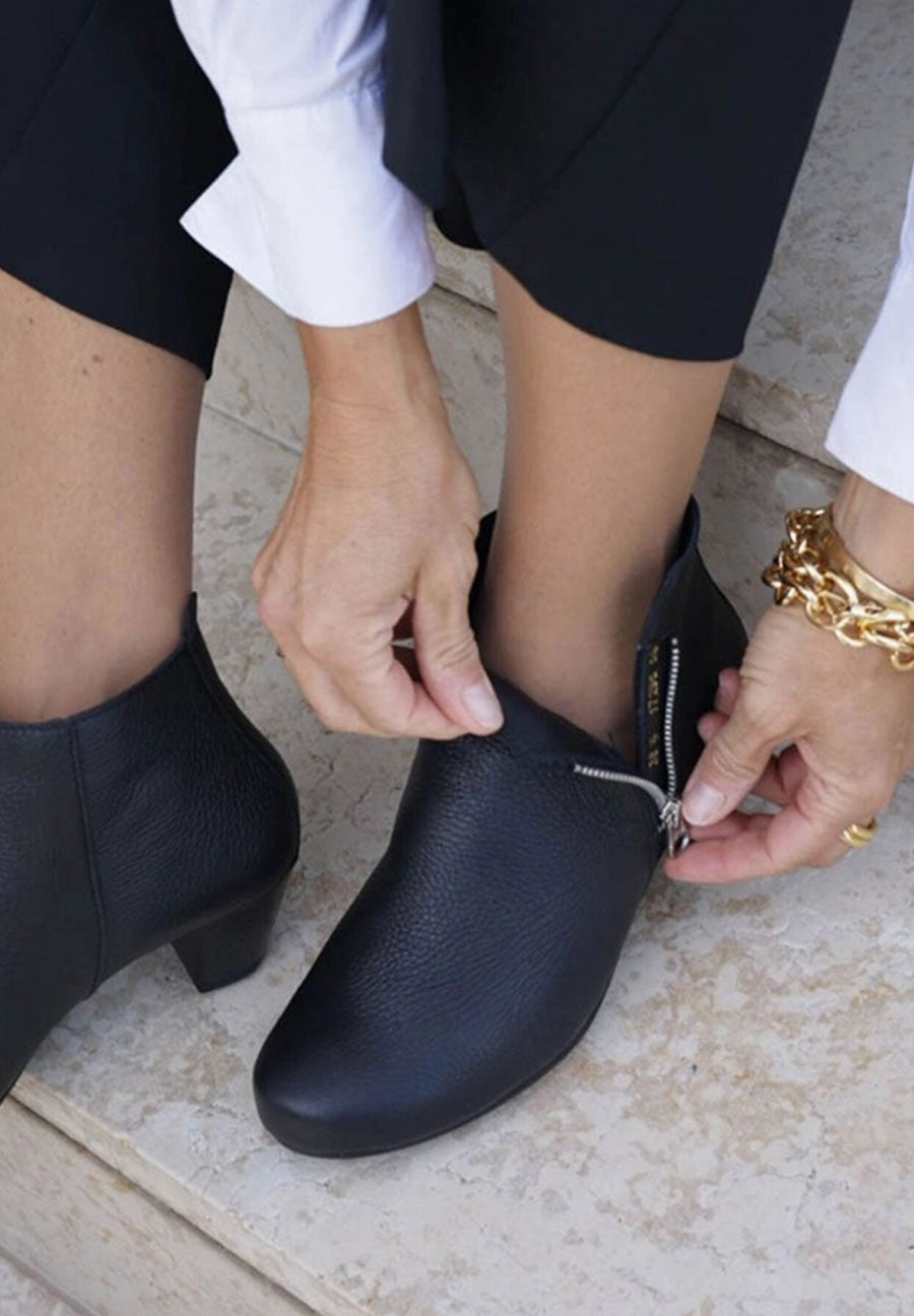 zarte Stiefelette Hirschleder Ankle Boots Pointy